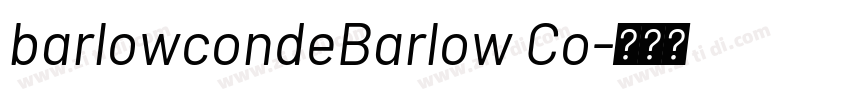 barlowcondeBarlow Co字体转换